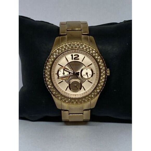 Fossil Stella ES3590 Women's Gold Stainless Steel Analog Dial Quartz Watch BL664 - Picture 1 of 12
